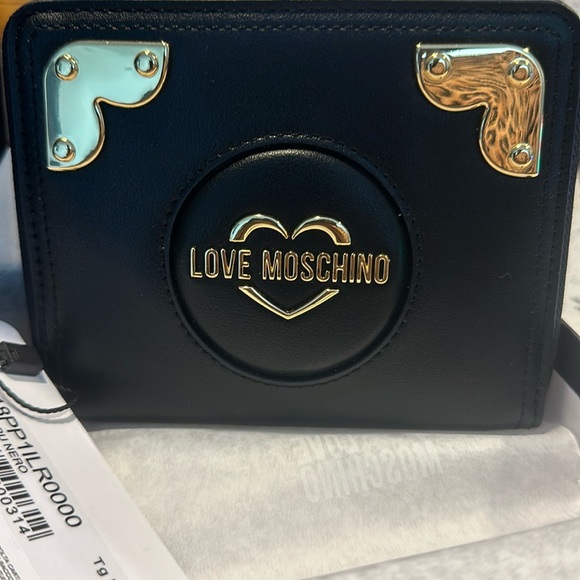 Love Moschino Black and Gold Wallet - Picture 2 of 7